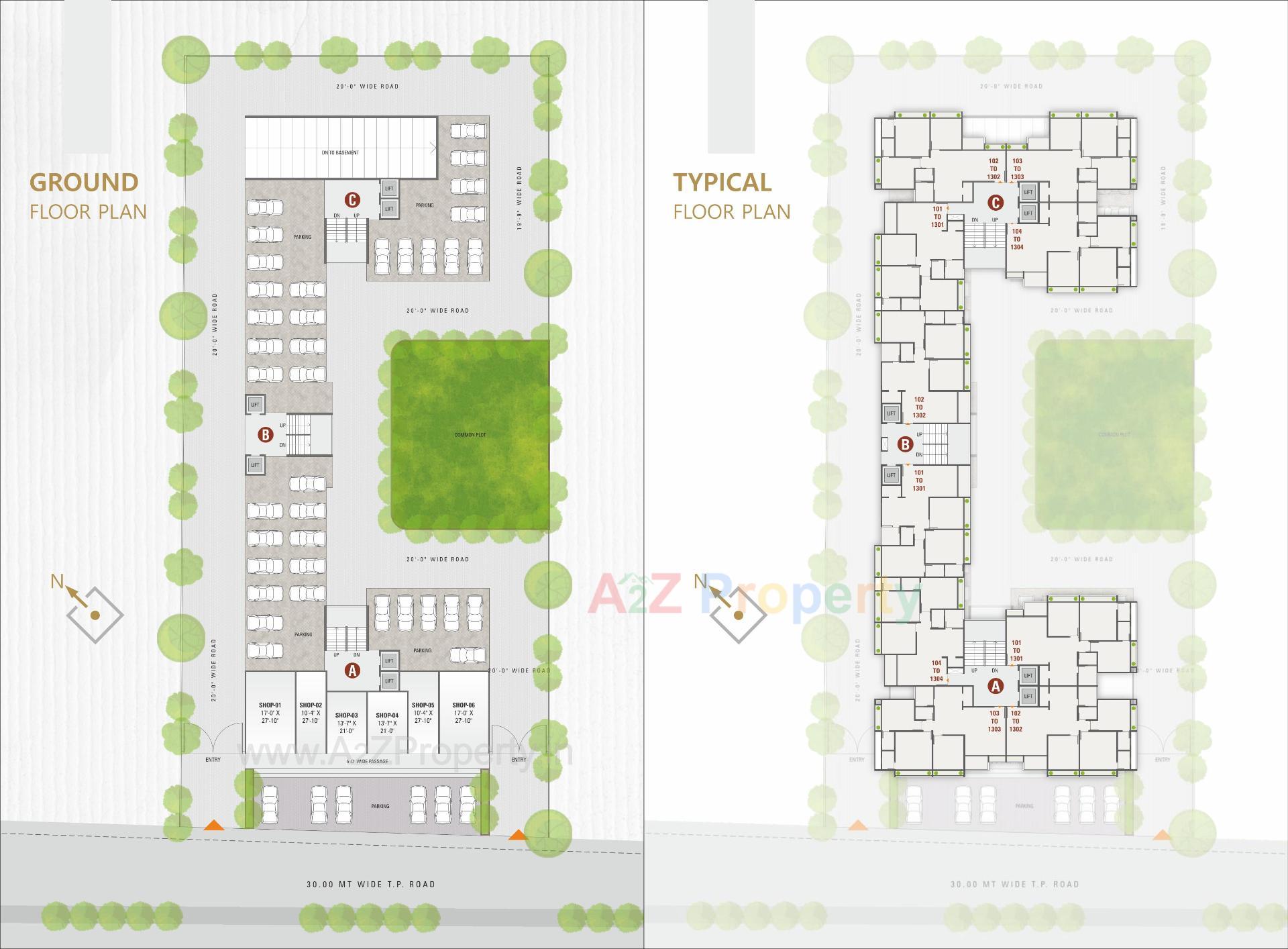 Layout of real estate project Nand Vatika located at Hanspura, Ahmedabad, Gujarat