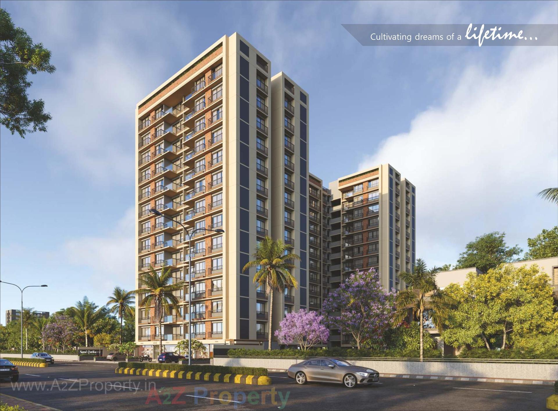 3D Elevation of real estate project Nand Vatika located at Hanspura, Ahmedabad, Gujarat