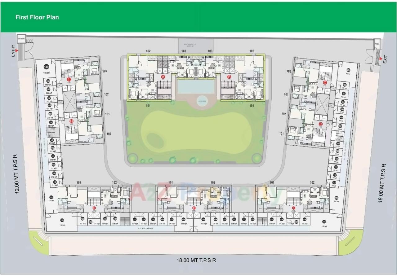 Layout of real estate project Nandanvan Heights located at Narol, Ahmedabad, Gujarat