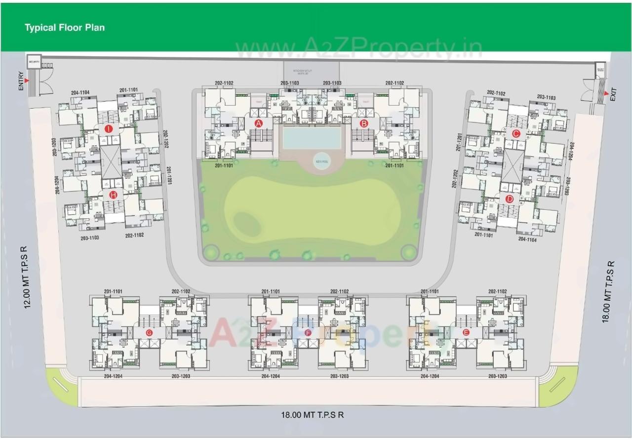 Layout of real estate project Nandanvan Heights located at Narol, Ahmedabad, Gujarat