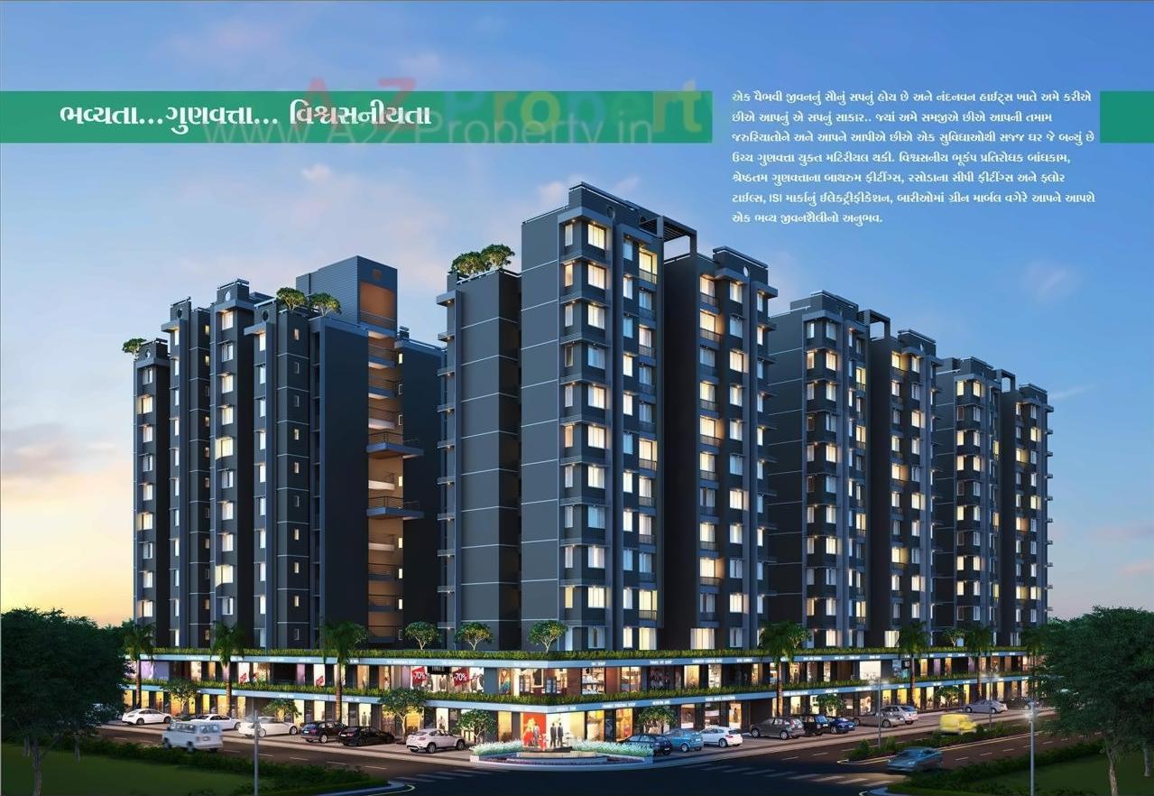 3D Elevation of real estate project Nandanvan Heights located at Narol, Ahmedabad, Gujarat