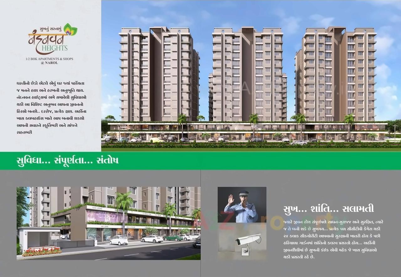 3D Elevation of real estate project Nandanvan Heights located at Narol, Ahmedabad, Gujarat