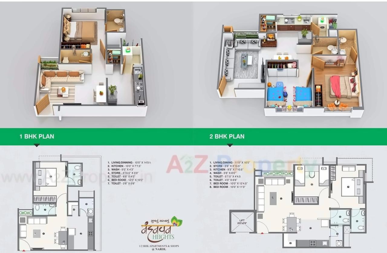 Layout of real estate project Nandanvan Heights located at Narol, Ahmedabad, Gujarat