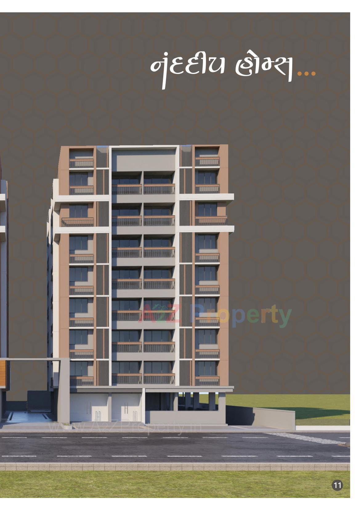 3D Elevation of real estate project Nanddeep Homes located at Singarva, Ahmedabad, Gujarat