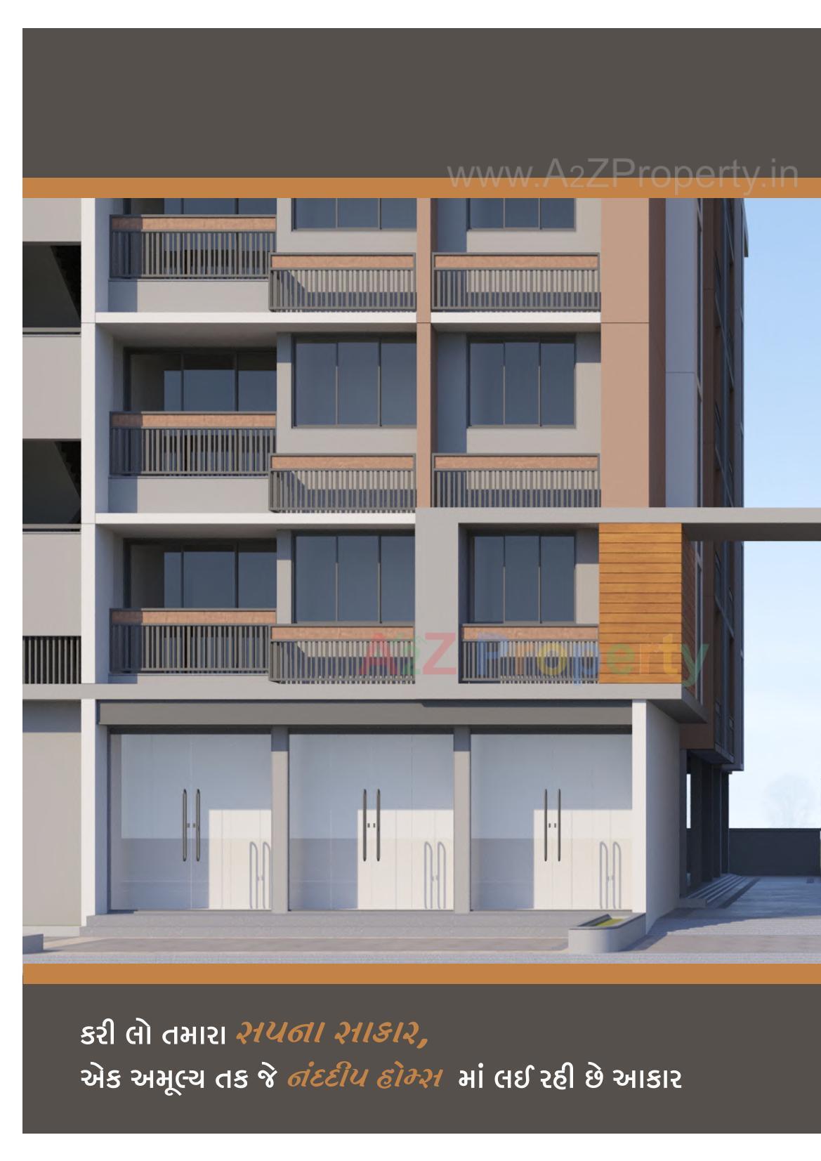 3D Elevation of real estate project Nanddeep Homes located at Singarva, Ahmedabad, Gujarat