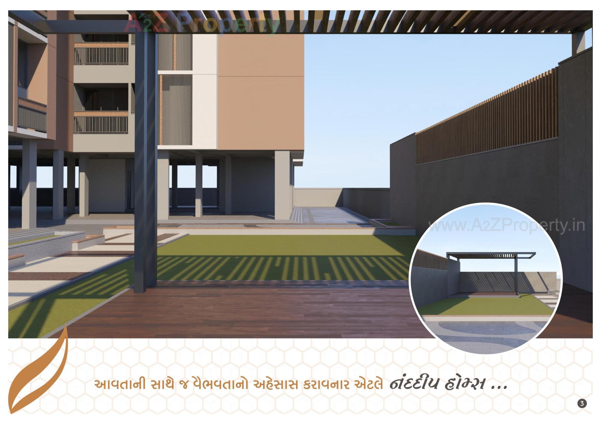 3D Elevation of real estate project Nanddeep Homes located at Singarva, Ahmedabad, Gujarat