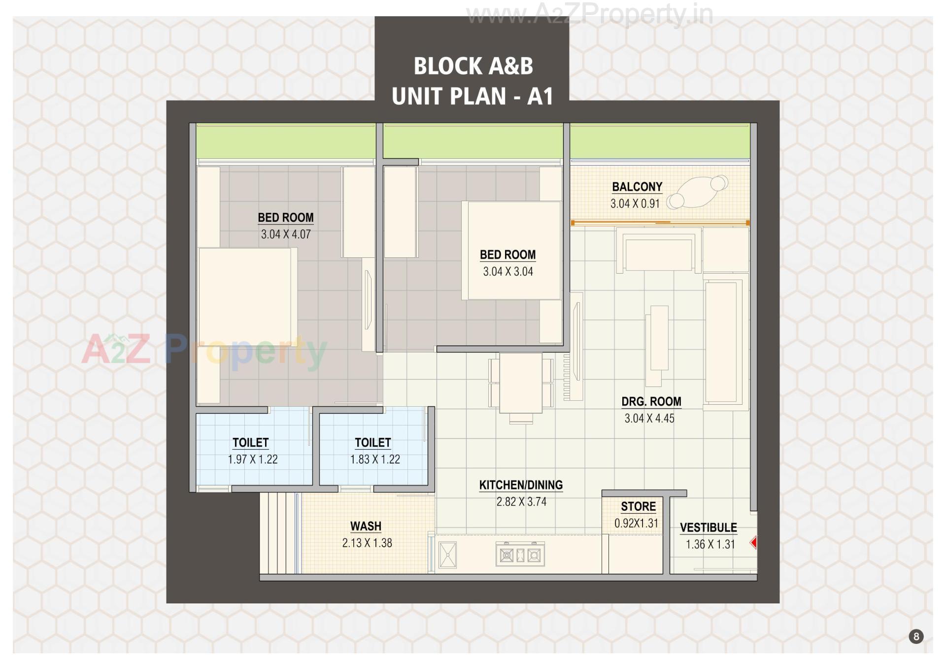 Layout of real estate project Nanddeep Homes located at Singarva, Ahmedabad, Gujarat