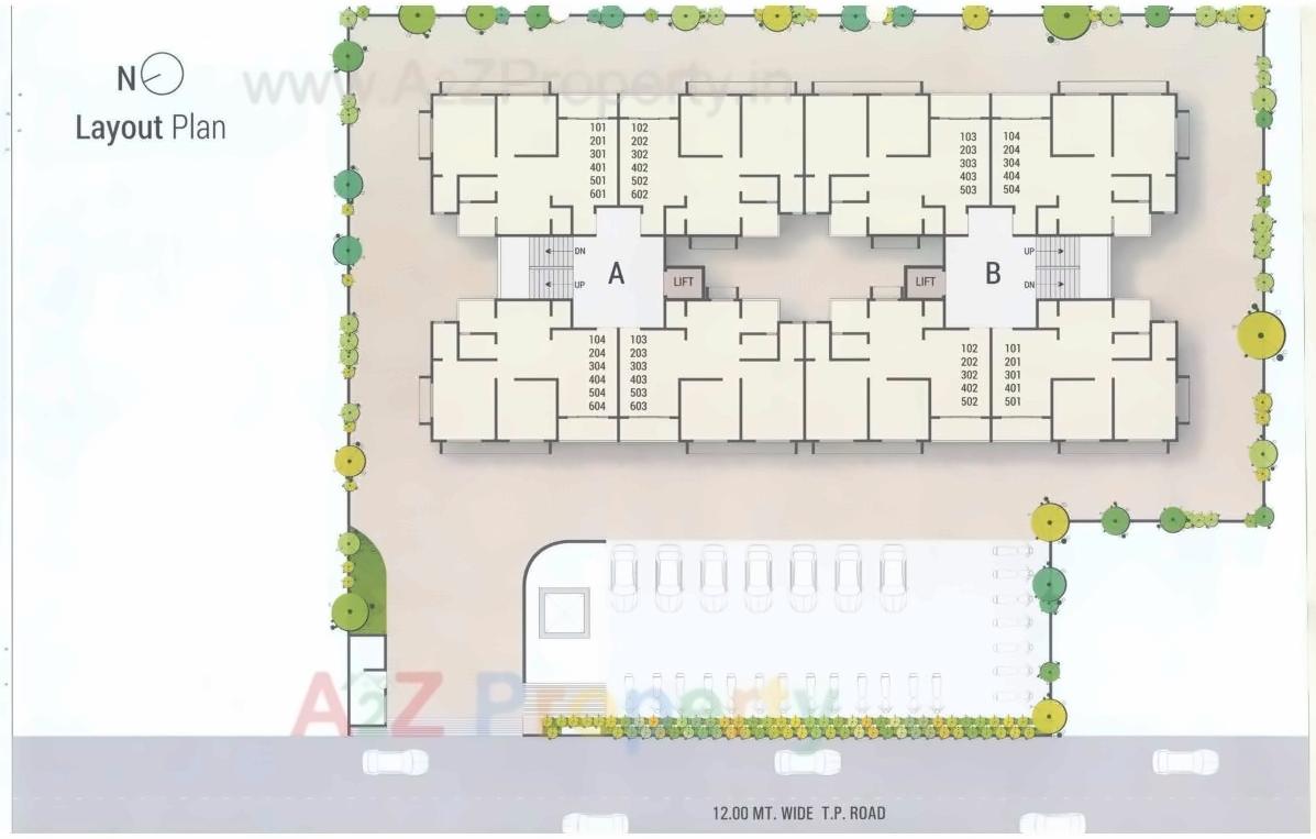 Layout of real estate project Nanddeep Residency located at Singarva, Ahmedabad, Gujarat