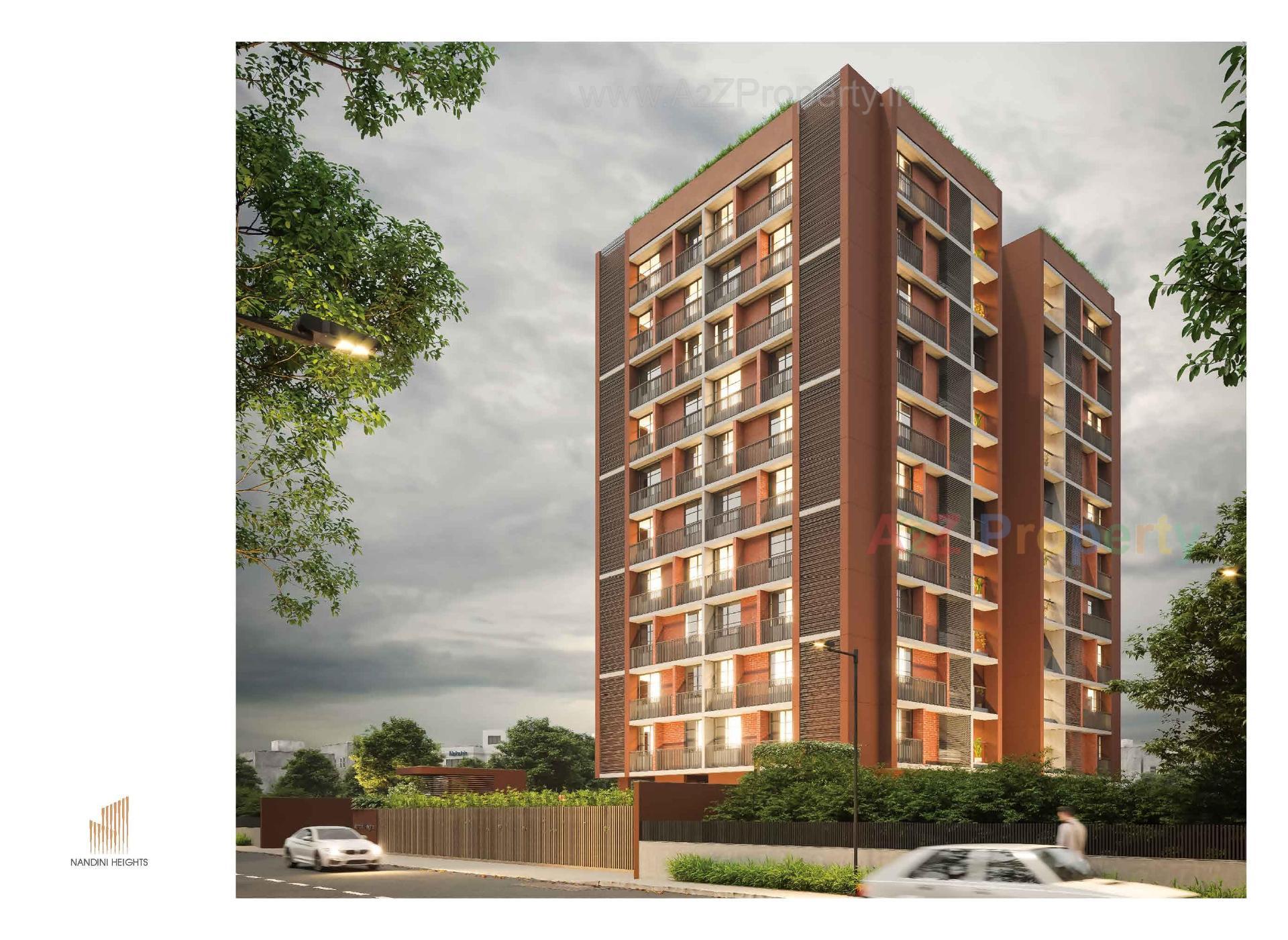 3D Elevation of real estate project Nandini Heights located at Chhadavad, Ahmedabad, Gujarat