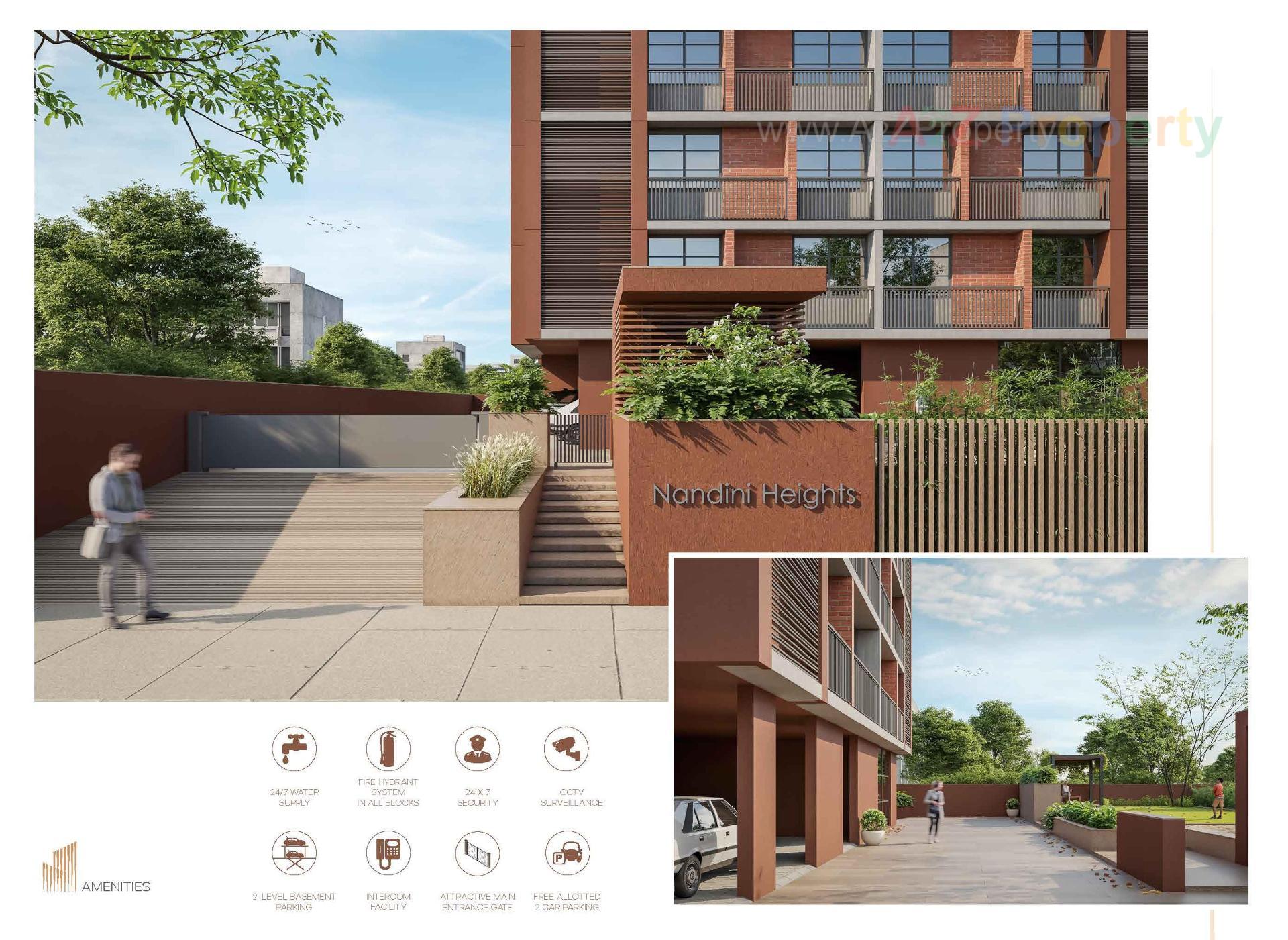 3D Elevation of real estate project Nandini Heights located at Chhadavad, Ahmedabad, Gujarat