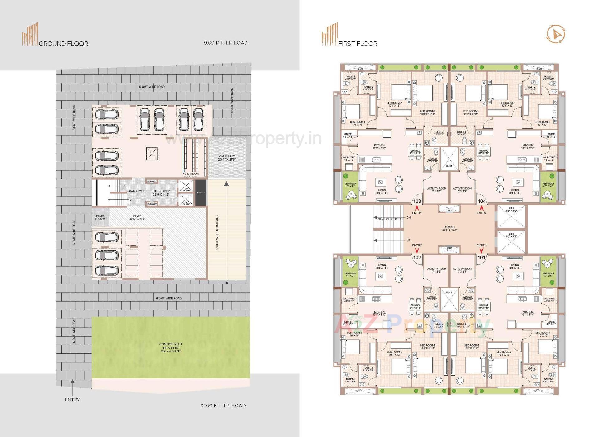 Layout of real estate project Nandini Heights located at Chhadavad, Ahmedabad, Gujarat