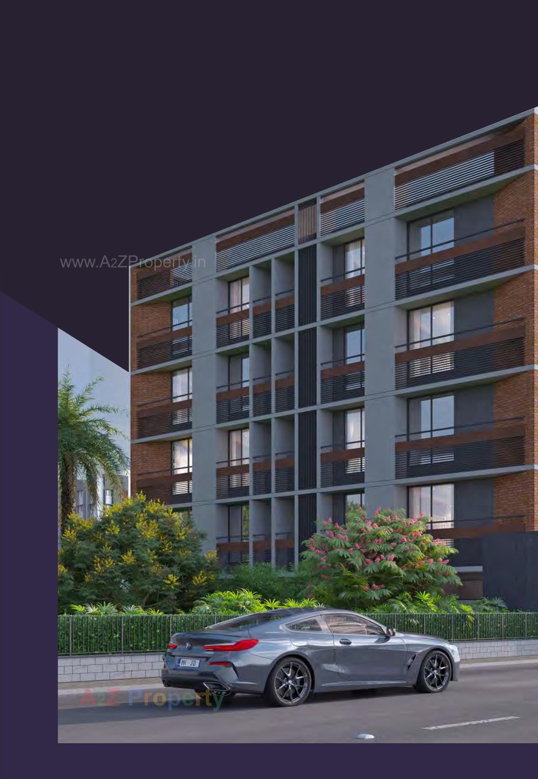 3D Elevation of real estate project Nandini Luxuria located at Paldi, Ahmedabad, Gujarat
