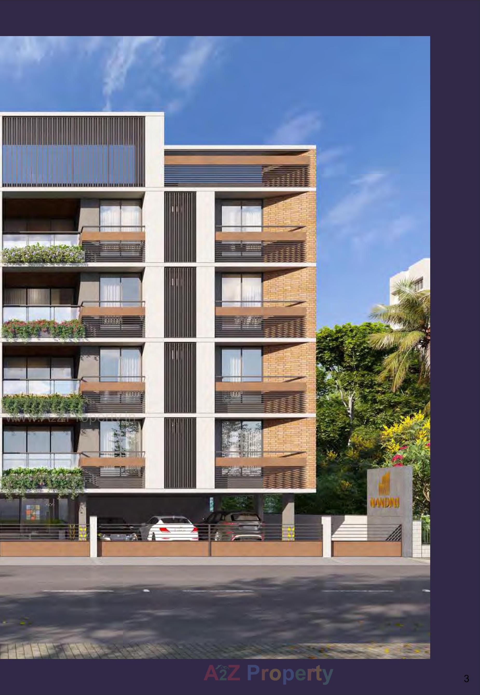3D Elevation of real estate project Nandini Luxuria located at Paldi, Ahmedabad, Gujarat