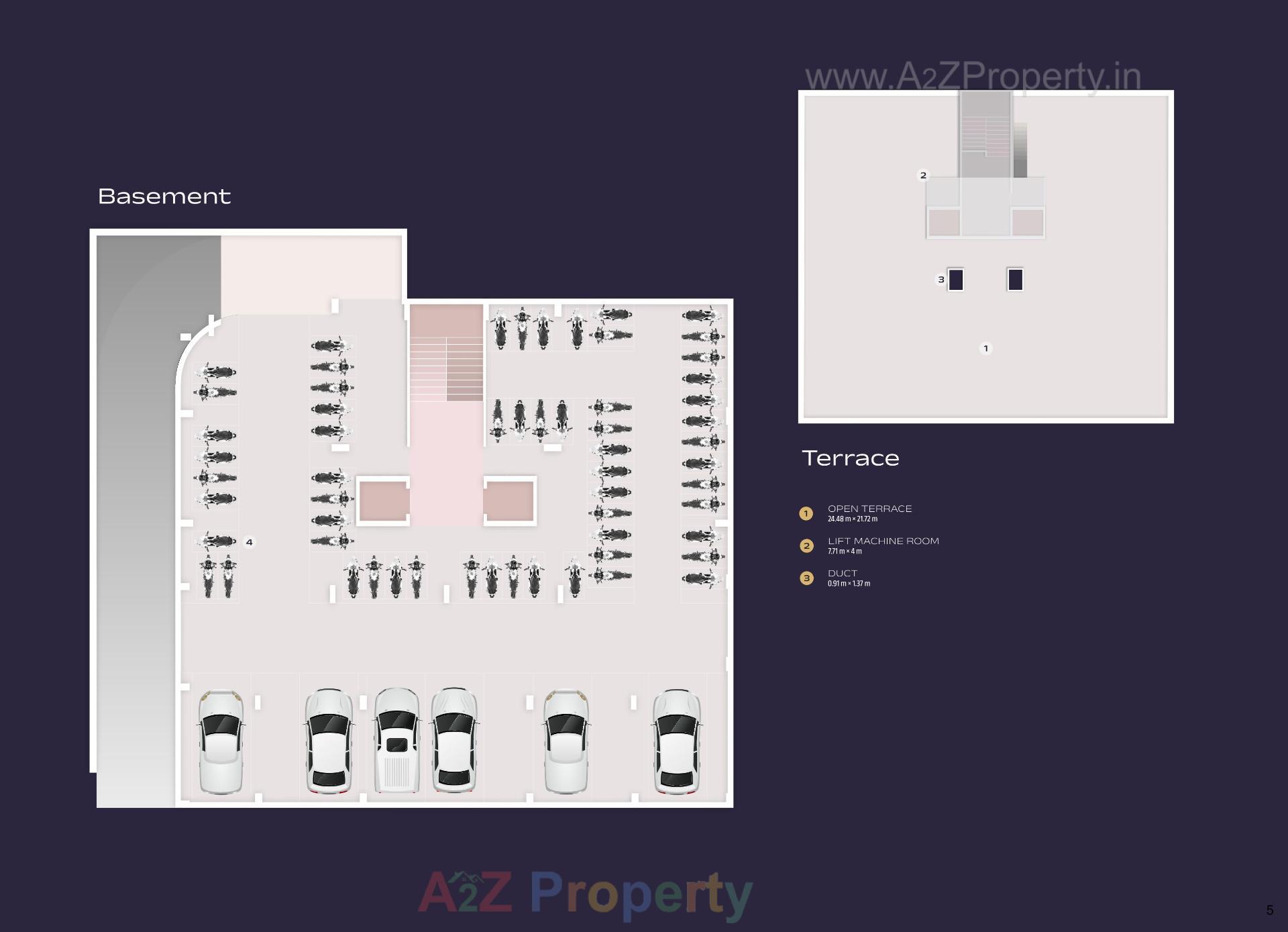Layout of real estate project Nandini Luxuria located at Paldi, Ahmedabad, Gujarat