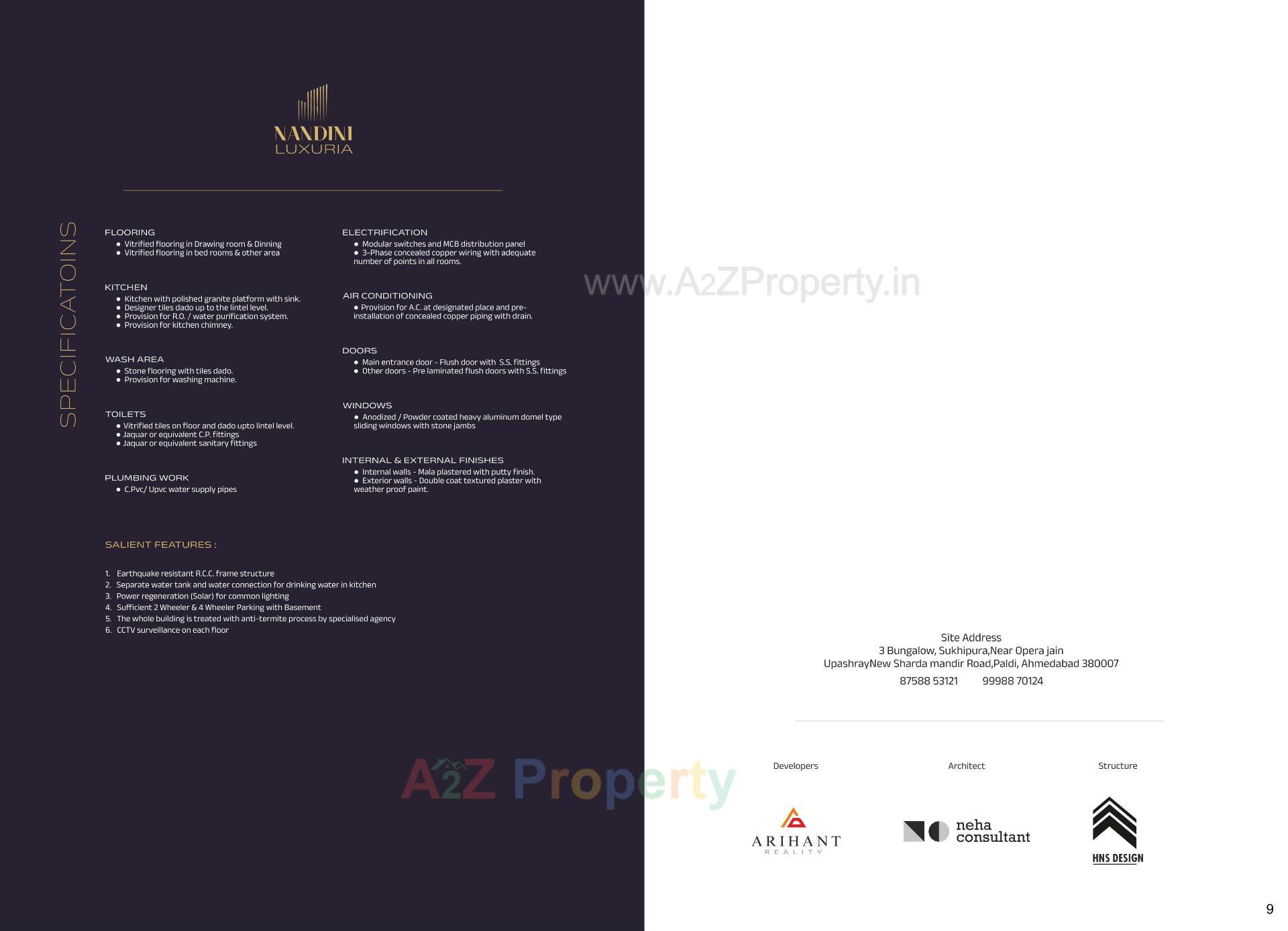  of real estate project Nandini Luxuria located at Paldi, Ahmedabad, Gujarat