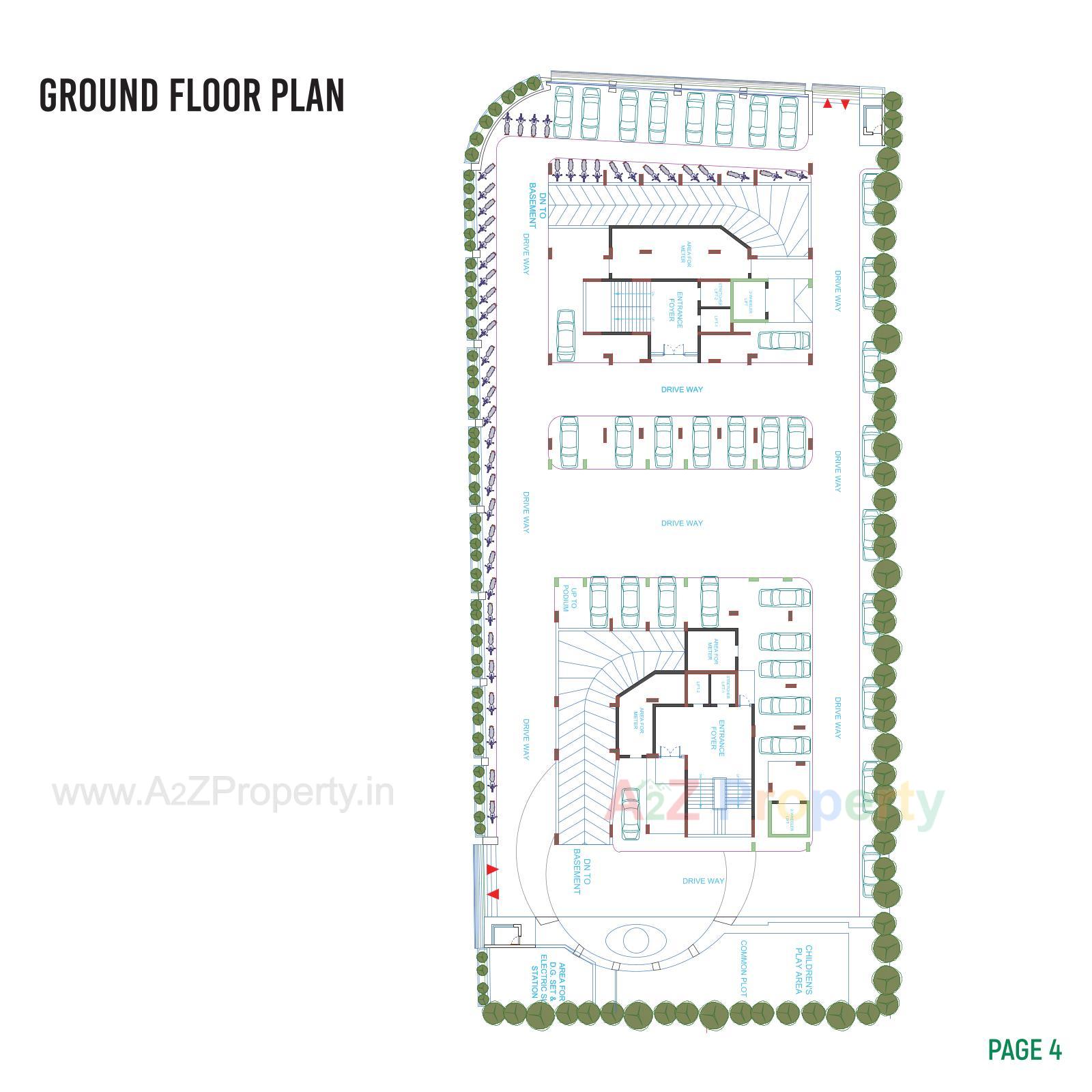 Layout of real estate project Nandini Skyview located at Ahmedabad, Ahmedabad, Gujarat