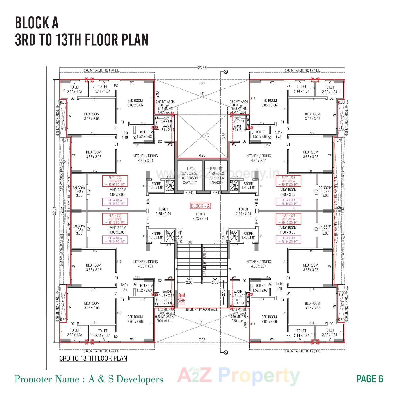 Layout of real estate project Nandini Skyview located at Ahmedabad, Ahmedabad, Gujarat