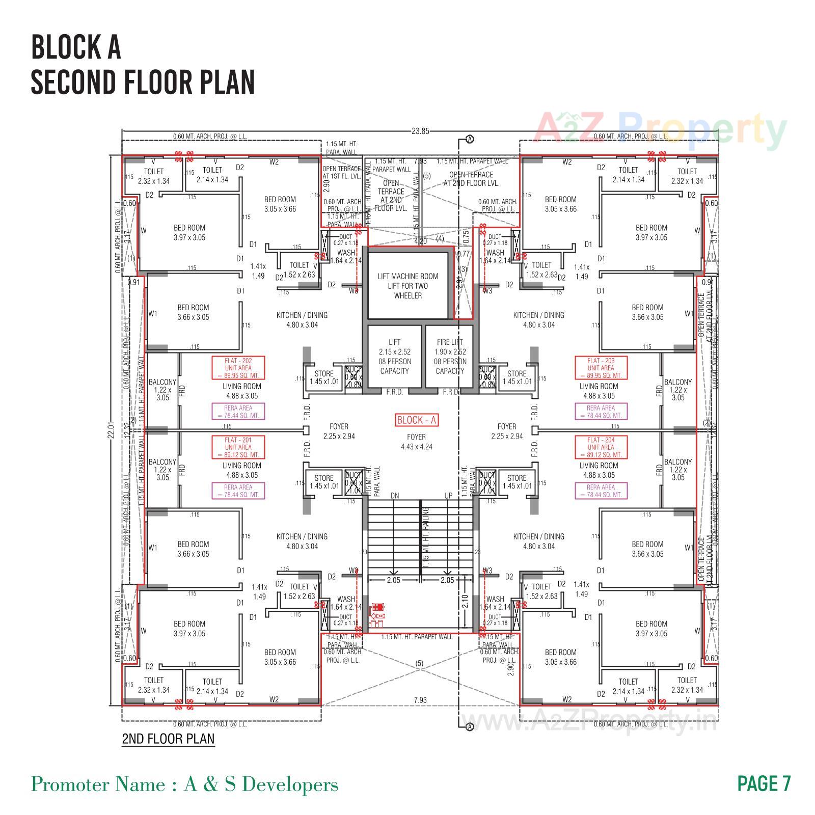 Layout of real estate project Nandini Skyview located at Ahmedabad, Ahmedabad, Gujarat