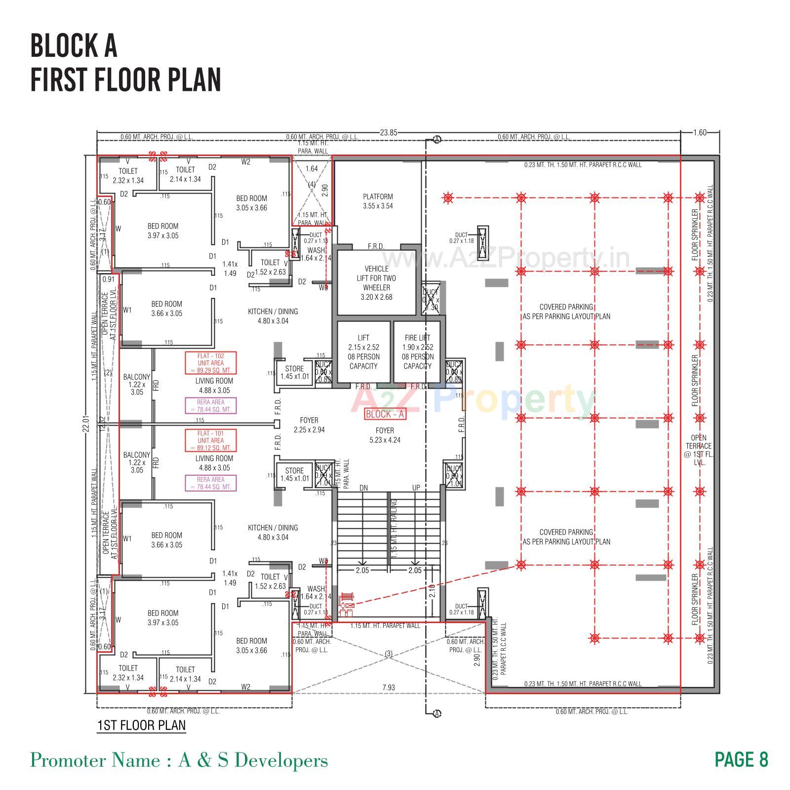 Layout of real estate project Nandini Skyview located at Ahmedabad, Ahmedabad, Gujarat