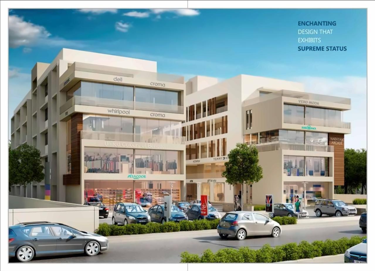 3D Elevation of real estate project Narayan Arcade located at Narol, Ahmedabad, Gujarat