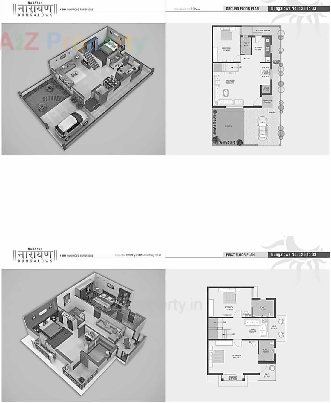 Layout of real estate project Narayan Bunglows located at Vastral, Ahmedabad, Gujarat