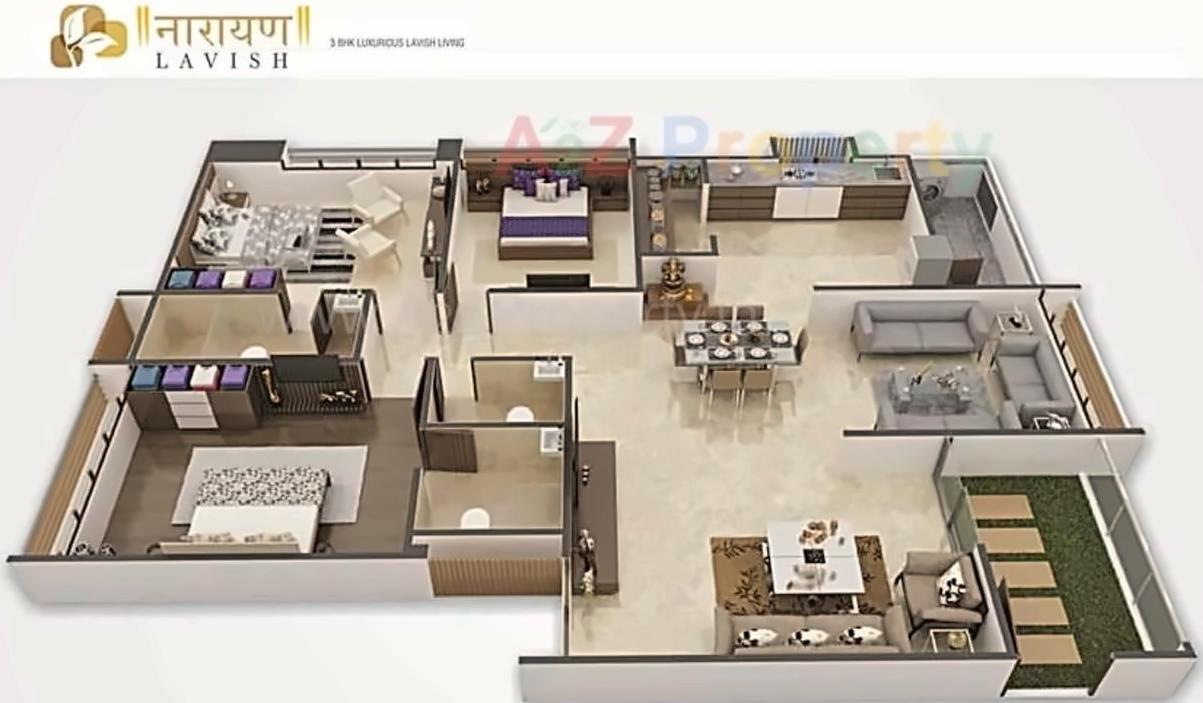 Layout of real estate project Narayan Lavish located at Sola, Ahmedabad, Gujarat