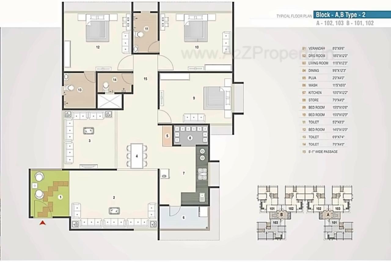 Layout of real estate project Narayan Lavish located at Sola, Ahmedabad, Gujarat