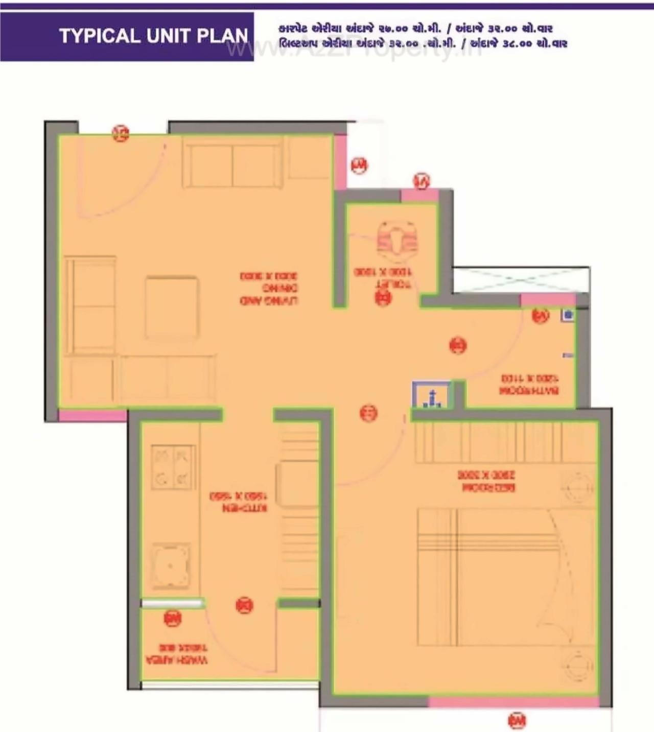 Layout of real estate project Narmada Nagar located at Kathwada, Ahmedabad, Gujarat