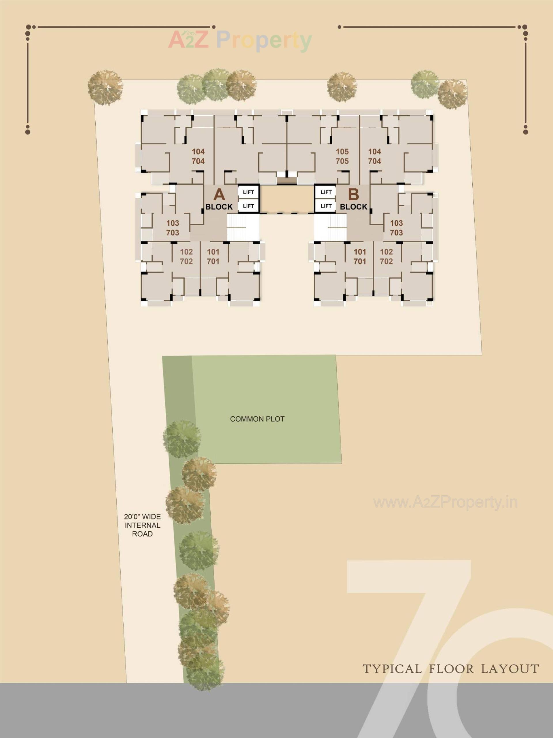Layout of real estate project Naroda 70 located at Muthiya, Ahmedabad, Gujarat