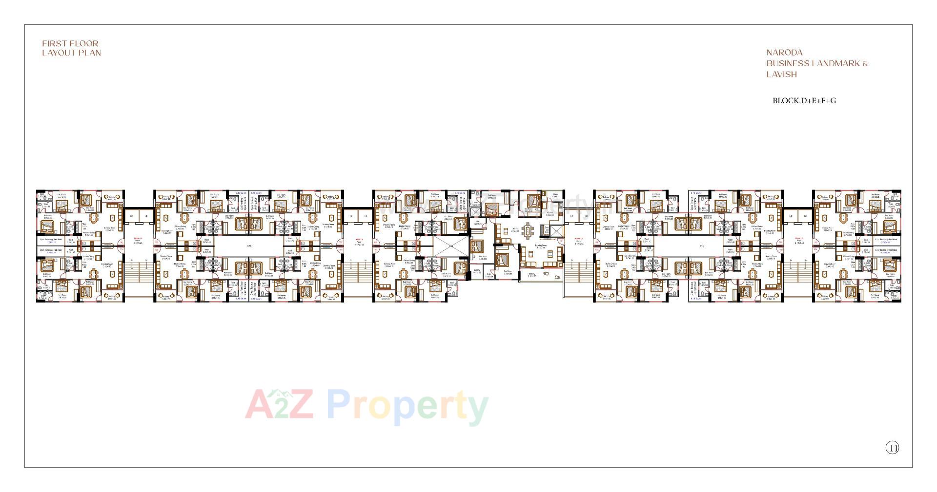 Layout of real estate project Naroda Business Landmark Lavish located at Hanspura, Ahmedabad, Gujarat
