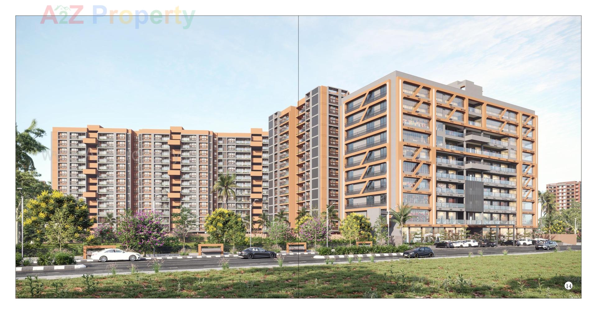 3D Elevation of real estate project Naroda Business Landmark Lavish located at Hanspura, Ahmedabad, Gujarat