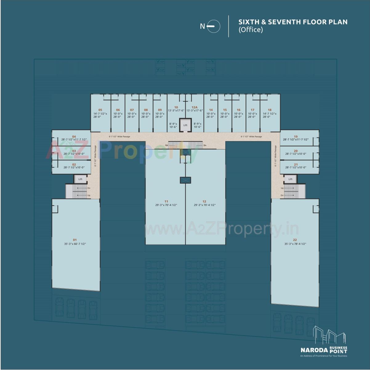 Layout of real estate project Naroda Business Point located at Naroda, Ahmedabad, Gujarat