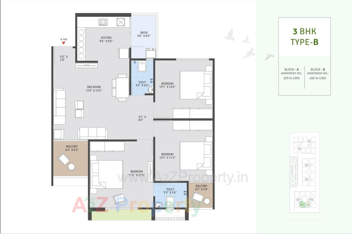 Layout of real estate project Naroda Sky located at Hanspura, Ahmedabad, Gujarat