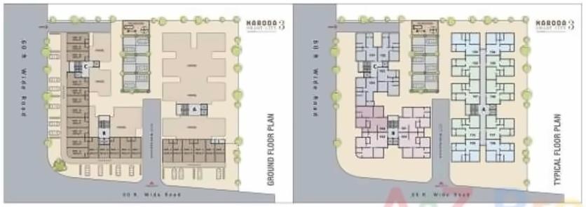 Layout of real estate project Naroda Smart City located at Hanspura, Ahmedabad, Gujarat