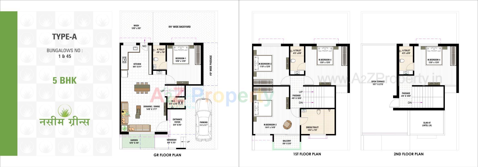 Layout of real estate project Nasim Greens located at Ramol, Ahmedabad, Gujarat