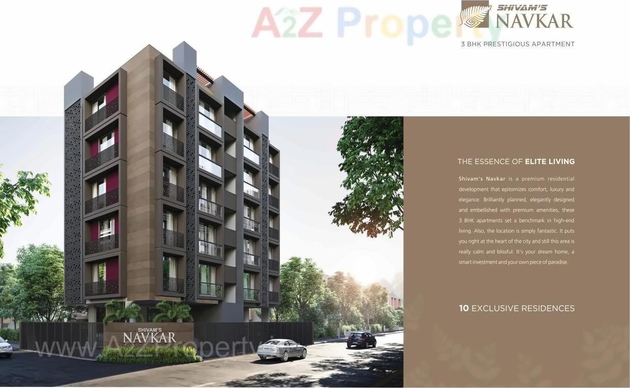 3D Elevation of real estate project Navkar Apartment located at Paldi, Ahmedabad, Gujarat