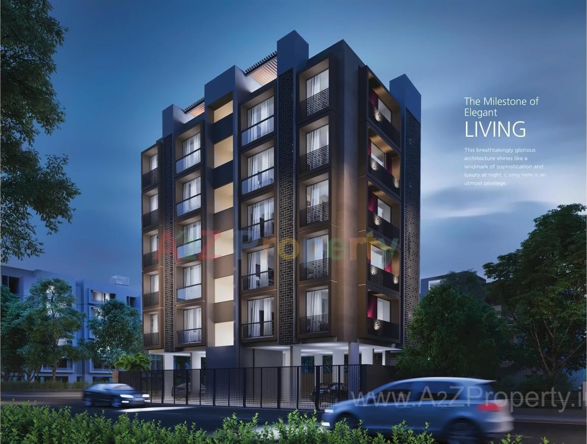 3D Elevation of real estate project Navkar Apartment located at Paldi, Ahmedabad, Gujarat