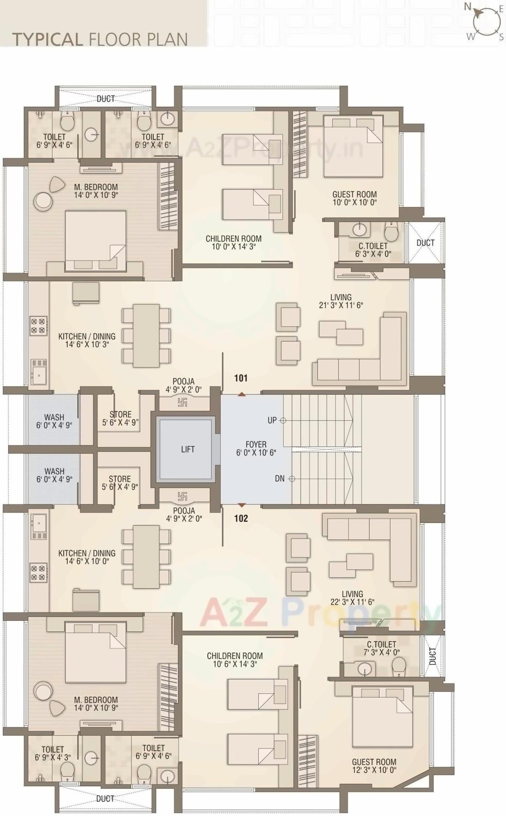 Layout of real estate project Navkar Apartment located at Paldi, Ahmedabad, Gujarat