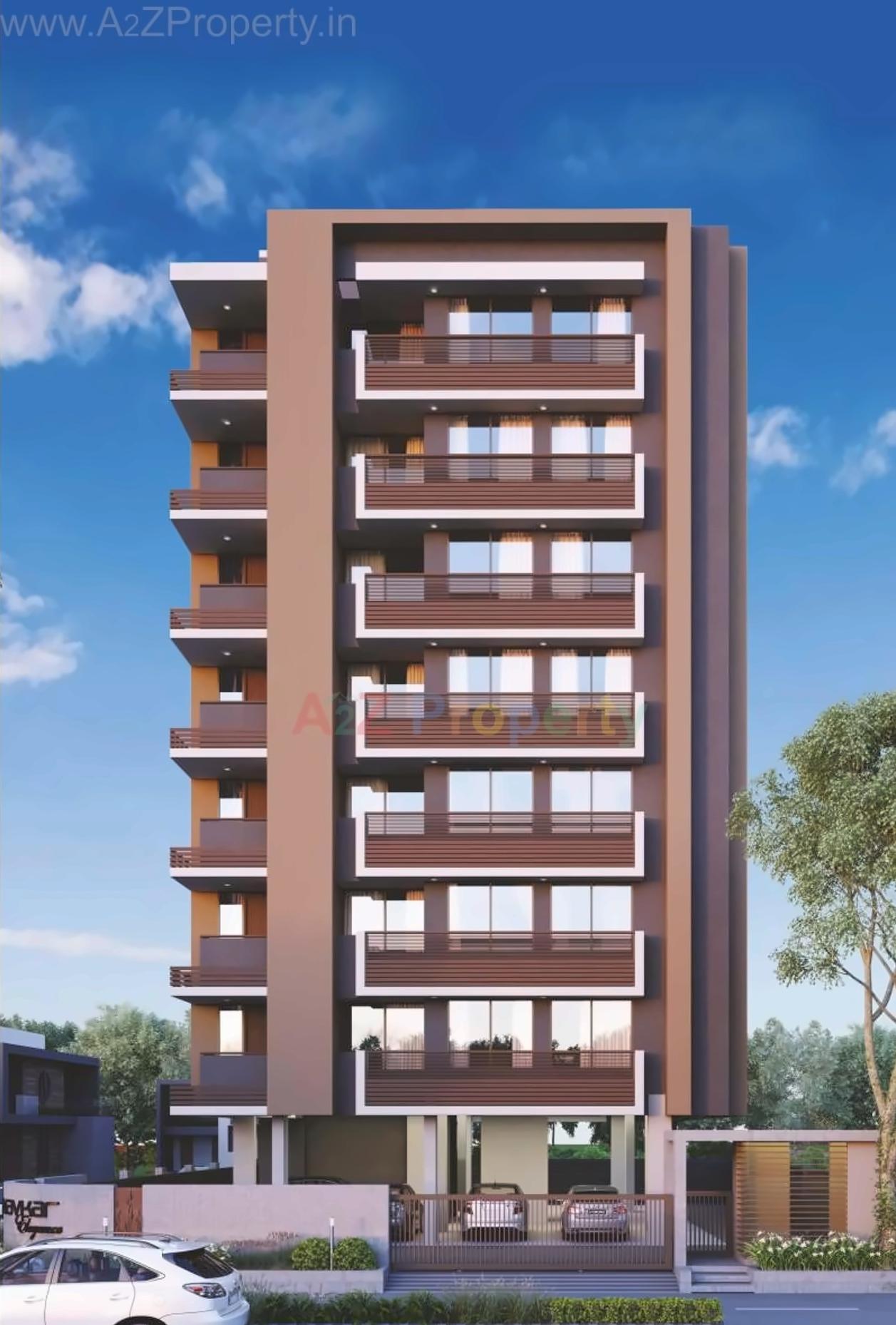 3D Elevation of real estate project Navkar Elegance located at Memnagar, Ahmedabad, Gujarat