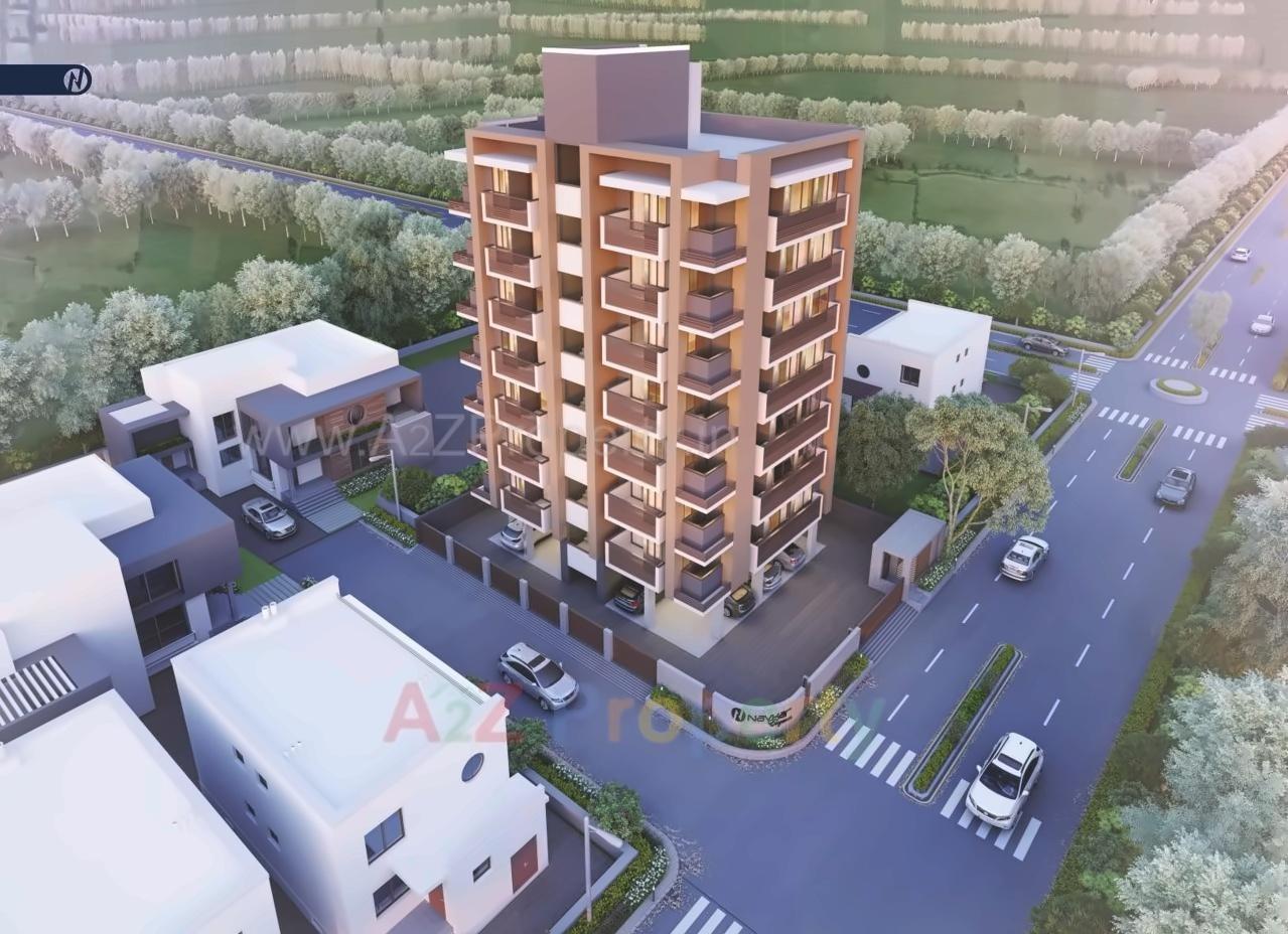 3D Elevation of real estate project Navkar Elegance located at Memnagar, Ahmedabad, Gujarat