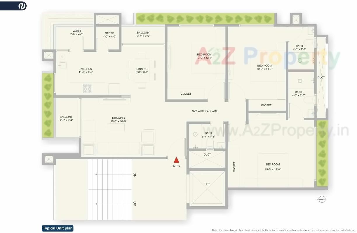 Layout of real estate project Navkar Elegance located at Memnagar, Ahmedabad, Gujarat