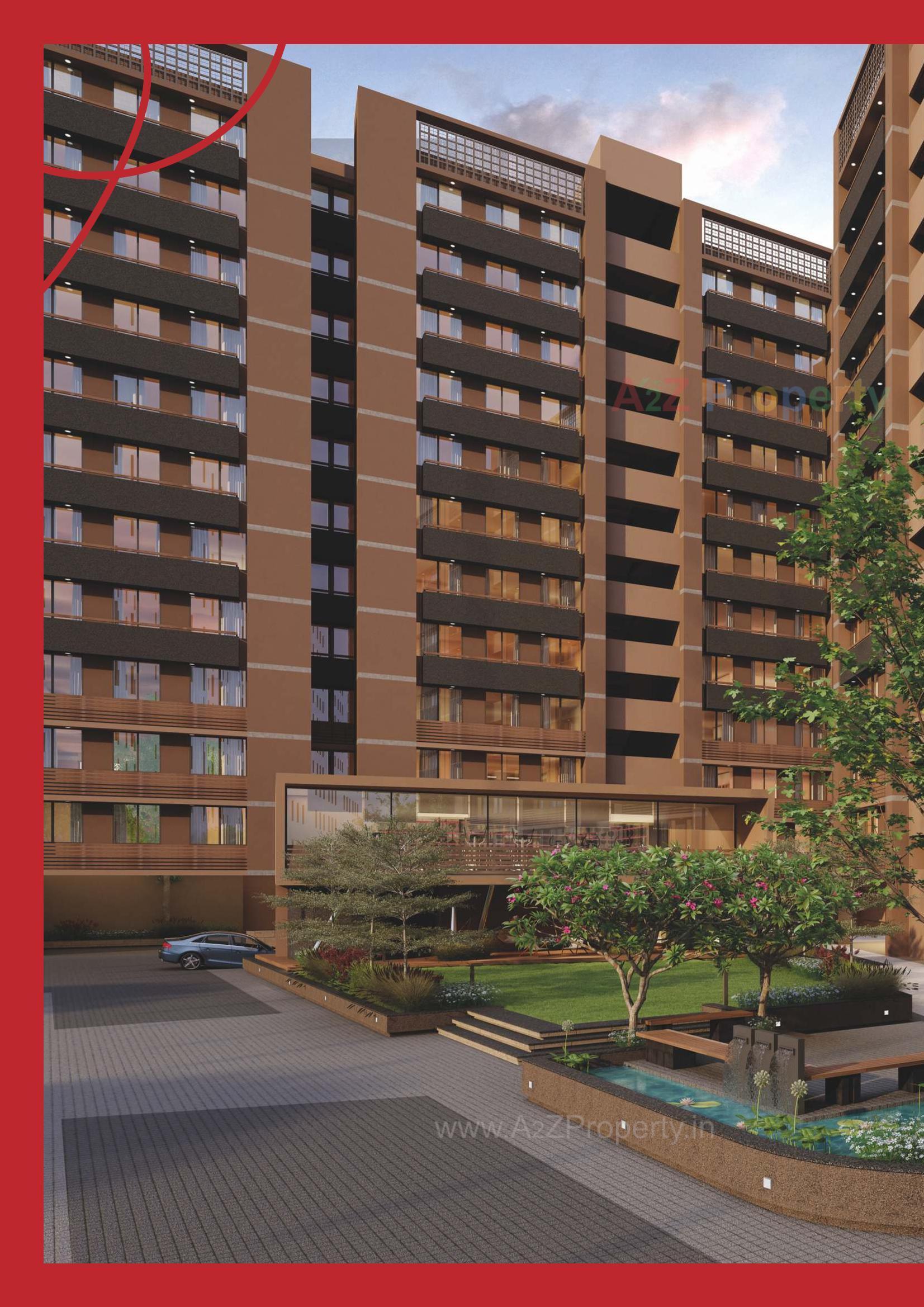 3D Elevation of real estate project Navkar Heights located at Ognaj, Ahmedabad, Gujarat