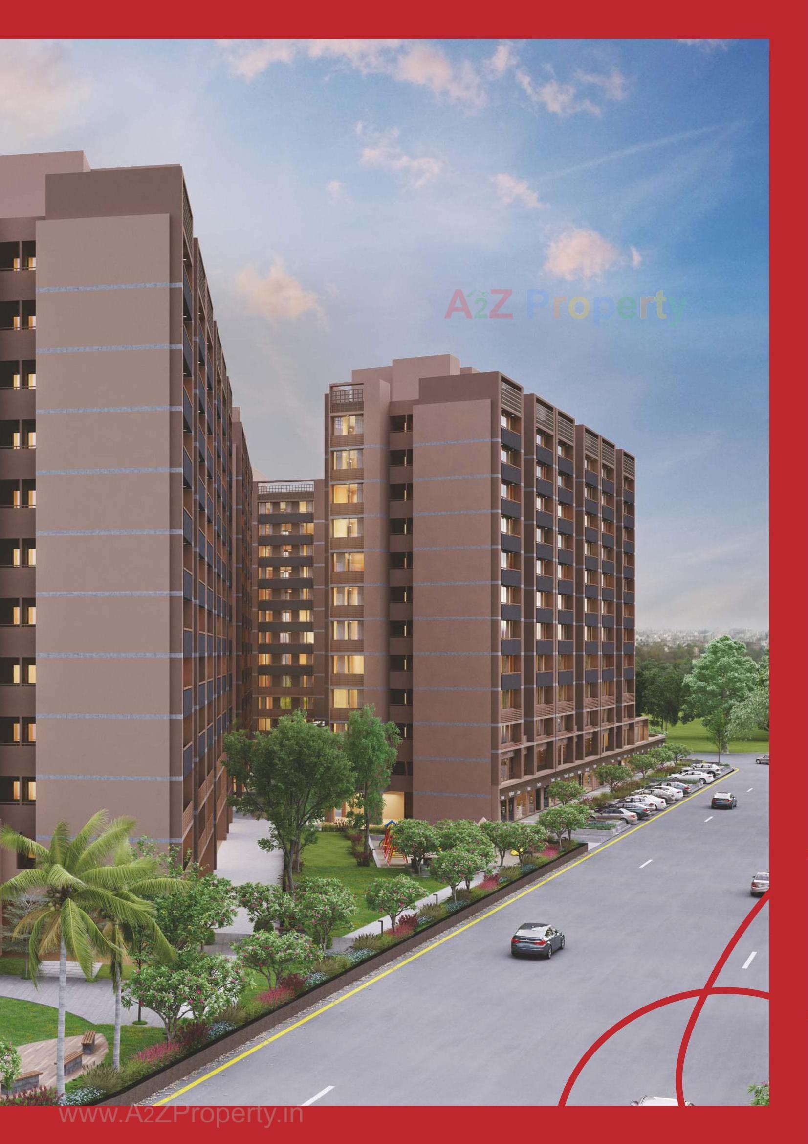3D Elevation of real estate project Navkar Heights located at Ognaj, Ahmedabad, Gujarat