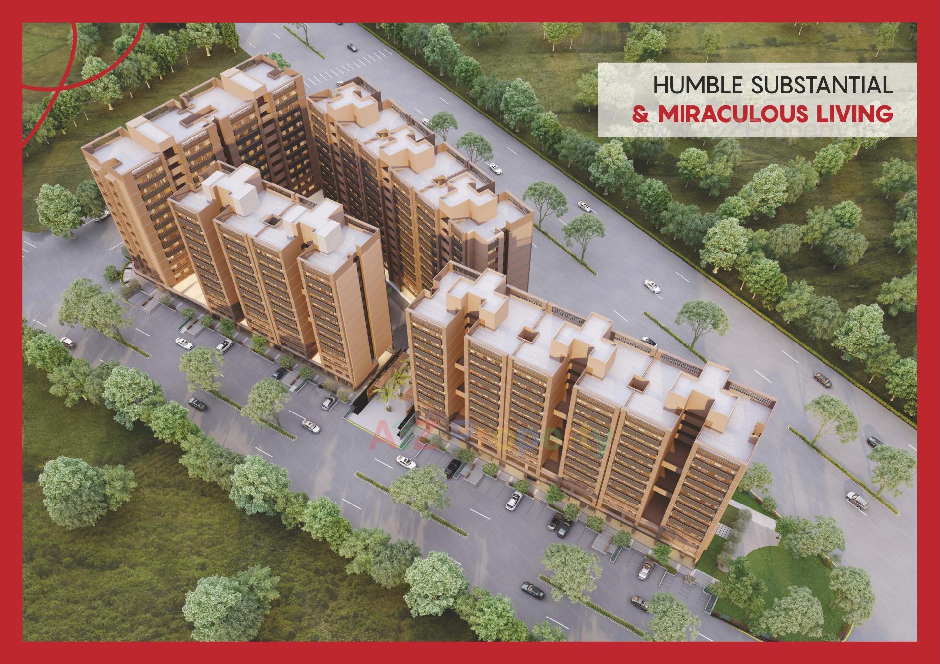 3D Elevation of real estate project Navkar Heights located at Ognaj, Ahmedabad, Gujarat