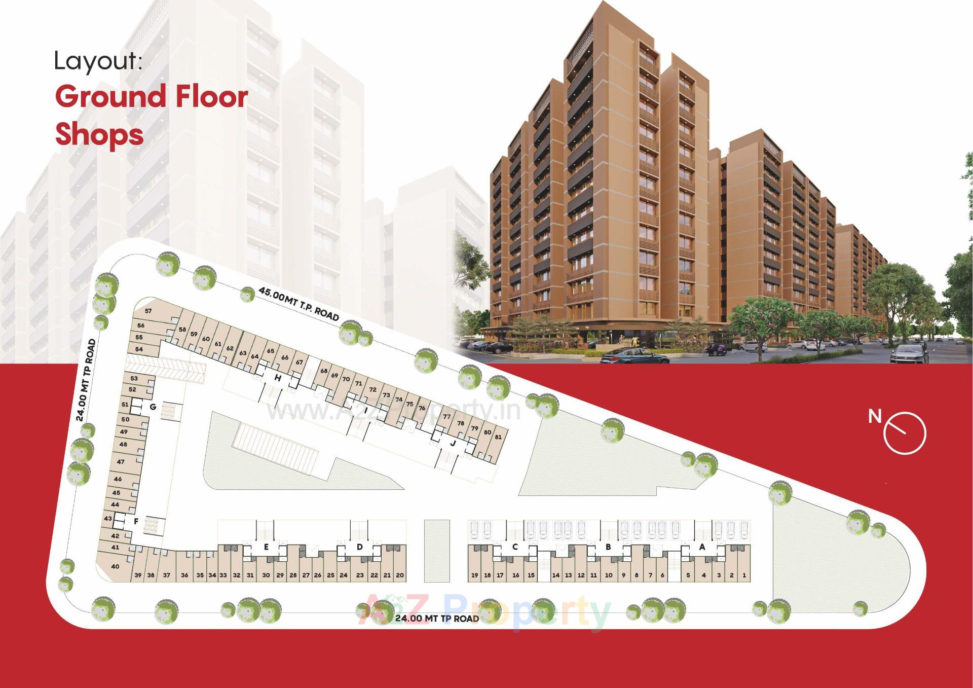  of real estate project Navkar Heights located at Ognaj, Ahmedabad, Gujarat