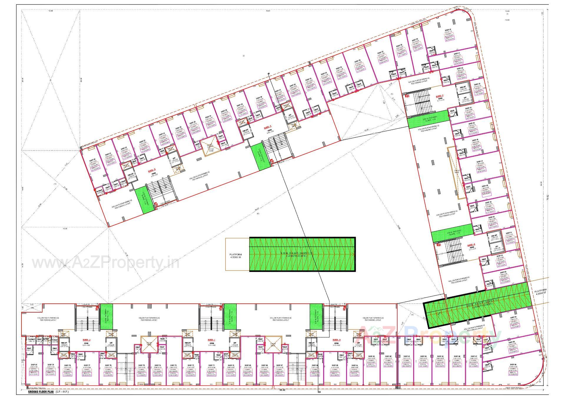 Layout of real estate project Navkar Heights located at Ognaj, Ahmedabad, Gujarat
