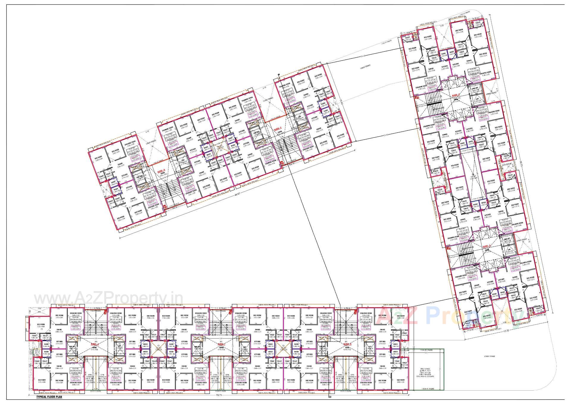 Layout of real estate project Navkar Heights located at Ognaj, Ahmedabad, Gujarat