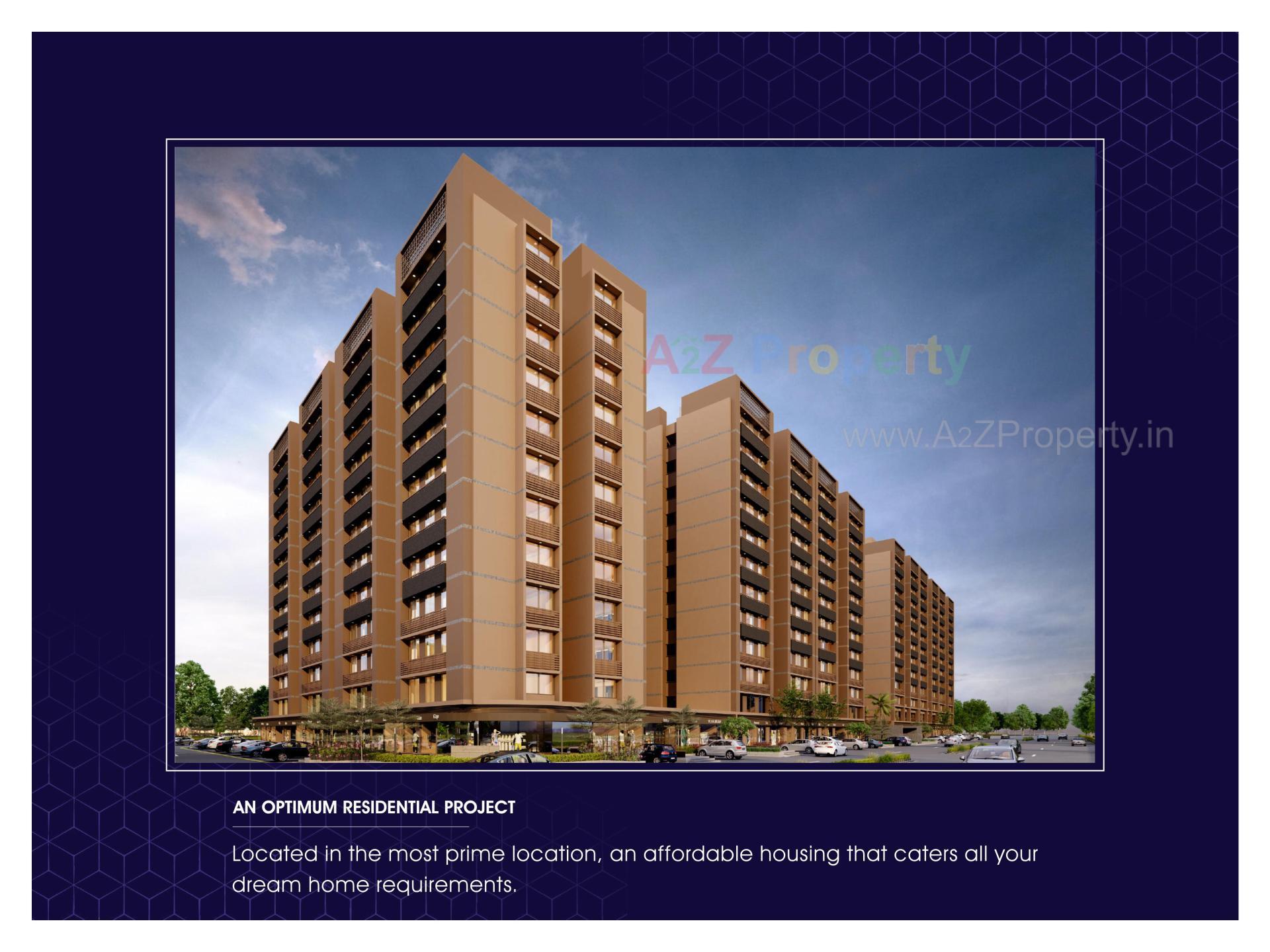 3D Elevation of real estate project Navkar Heights located at Ognaj, Ahmedabad, Gujarat