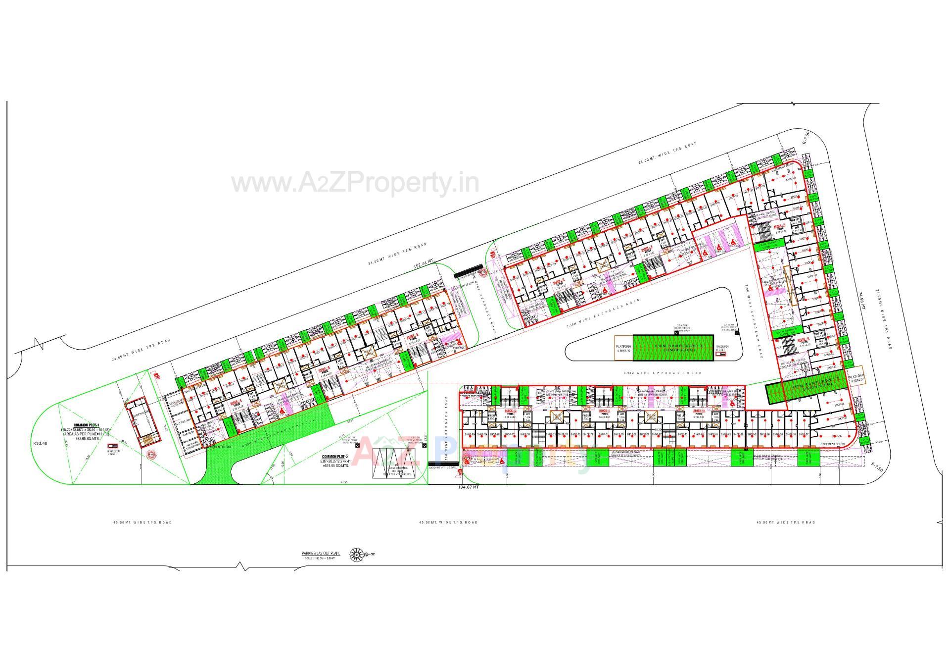 Layout of real estate project Navkar Heights located at Ognaj, Ahmedabad, Gujarat