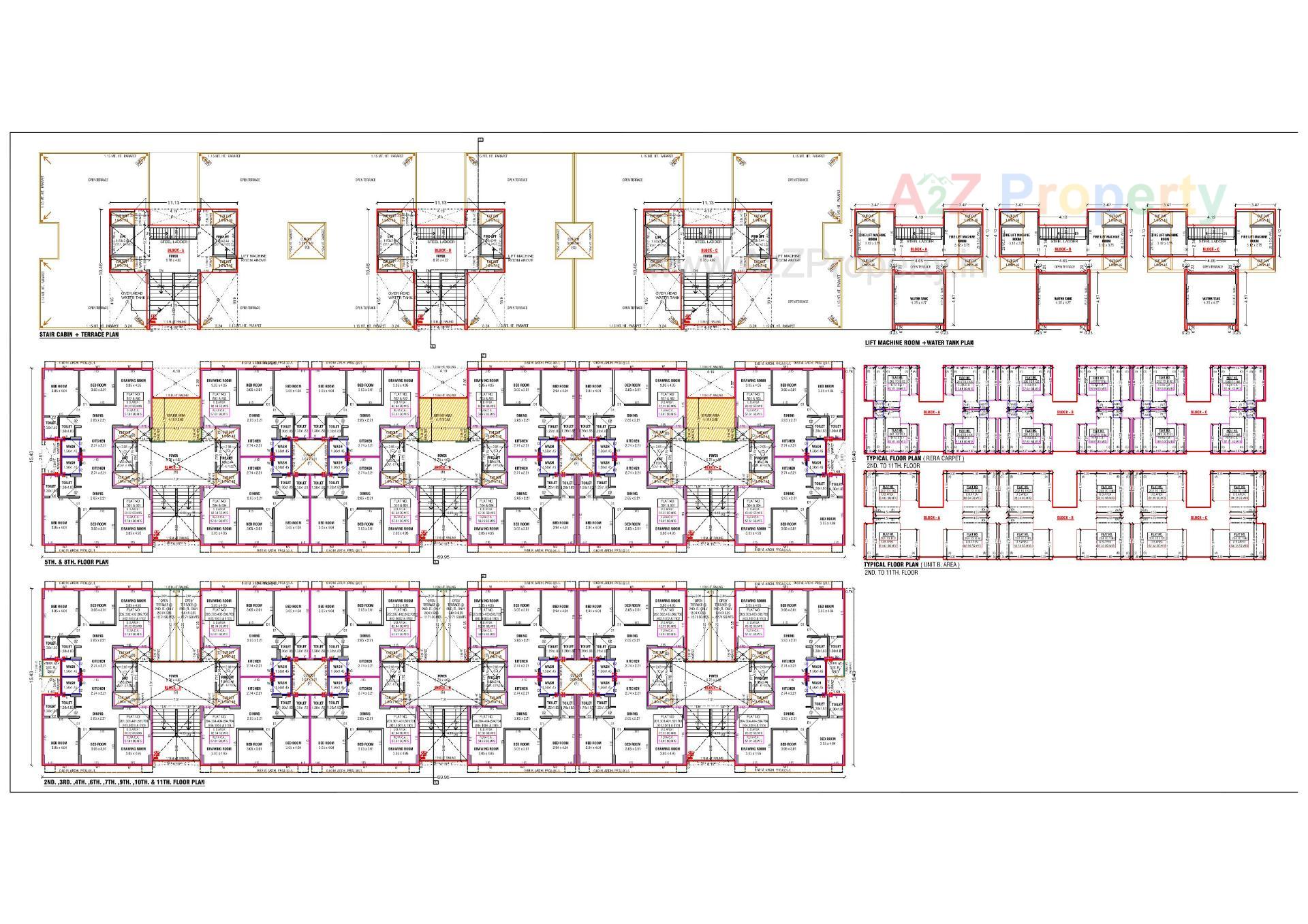 Layout of real estate project Navkar Heights located at Ognaj, Ahmedabad, Gujarat